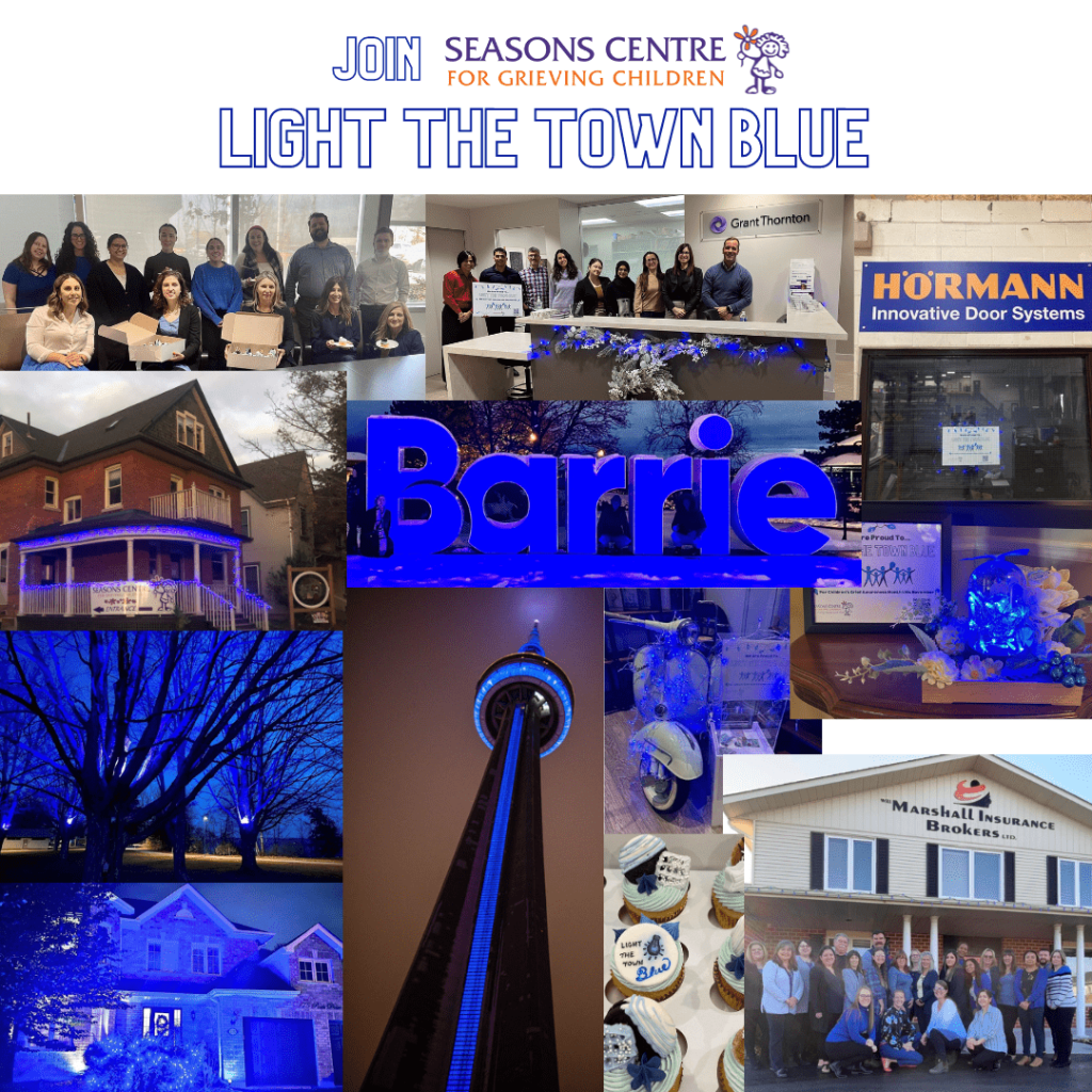 Join Seasons Centre for Grieving Children Light The Town Blue
